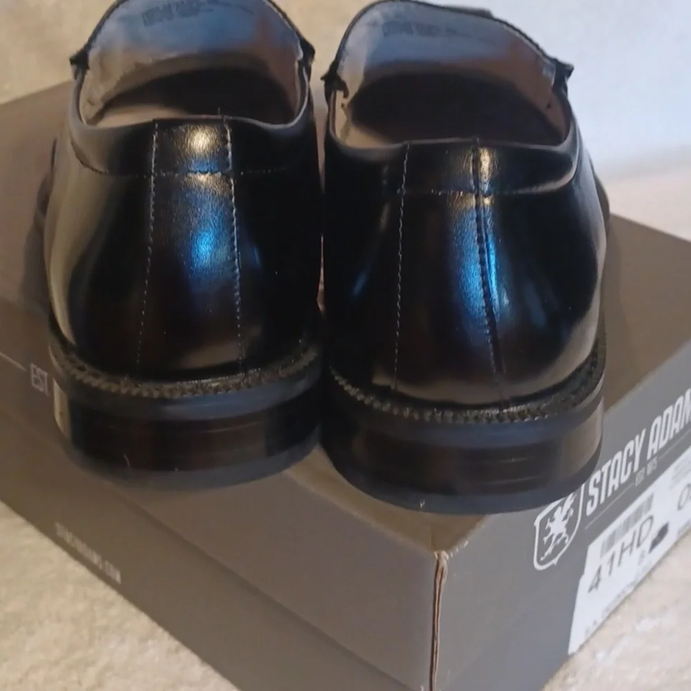 Stacy Adams men's shoes black leather size 8